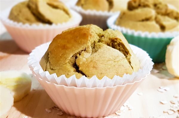 Muffins de avena y platano saludables w opt e1756382945240