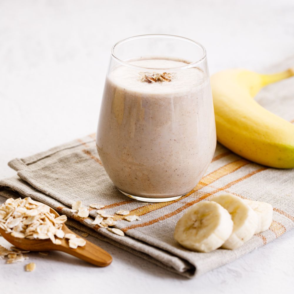 batido avena platano