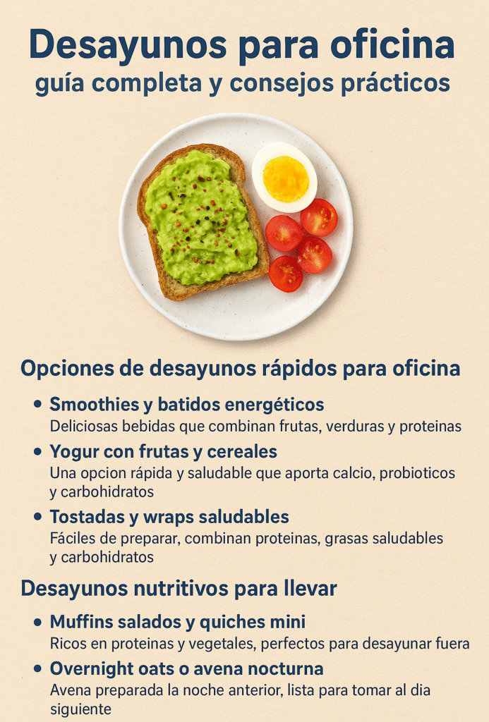 Desayunos para oficina: ideas saludables y rápidas para empezar el día 2 desayunos para oficina e1757187241631