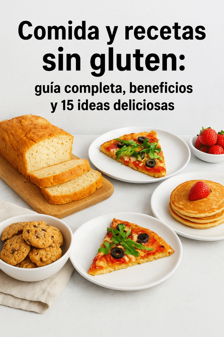 Comida y recetas sin gluten: guía completa, beneficios y 15 ideas deliciosas